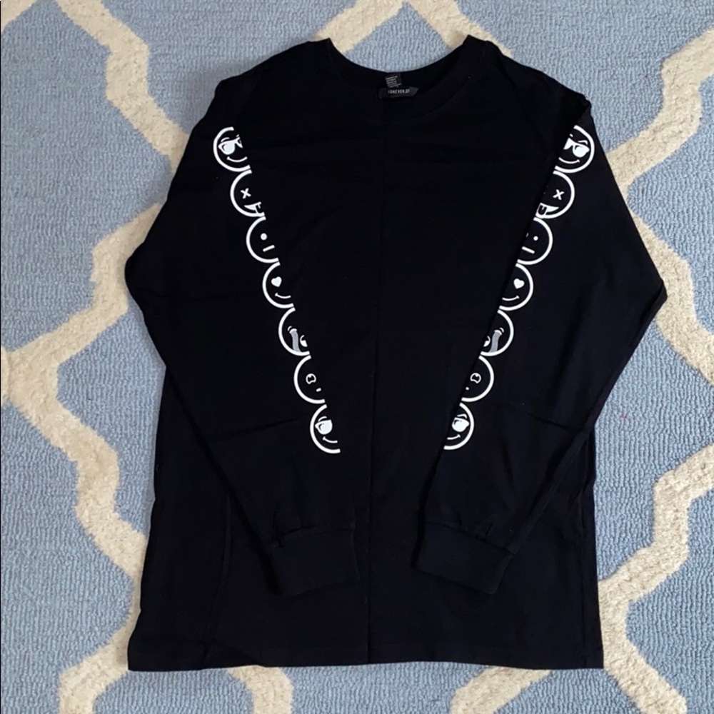 Forever 21 Emoji Long Sleeve Shirt